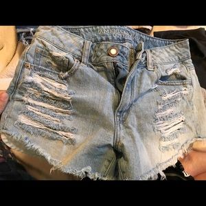 american eagle high rise shorts
